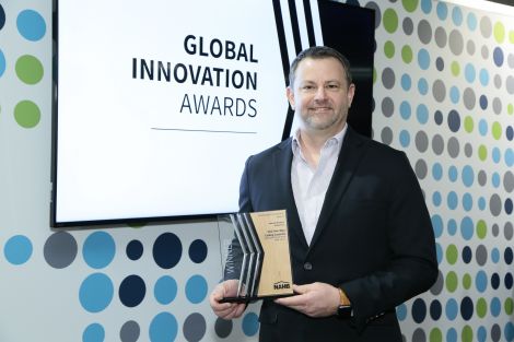 Steve accepting award