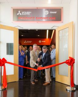 ribbon cutting Product Showcase Room